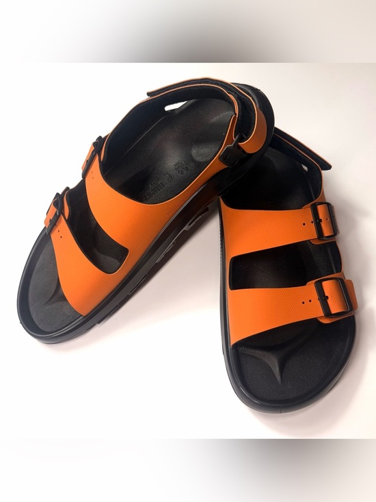 Birkenstock Men’s Mogami Terra Orange Dual-Strap Sport Sandals Size- 13 main image 5